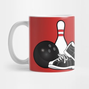 Bowling Shoes, Ball & Pin Mug